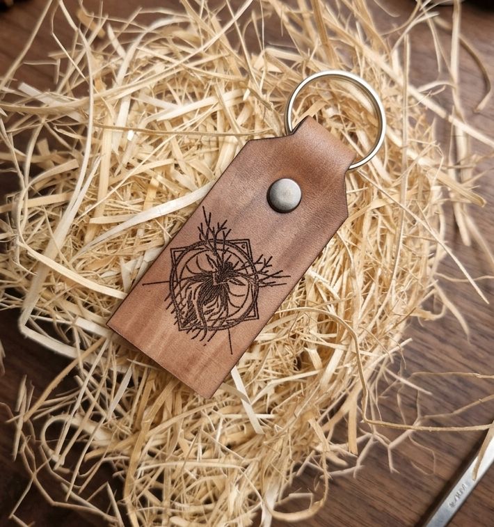 Brelok do kluczy skóra Leszy