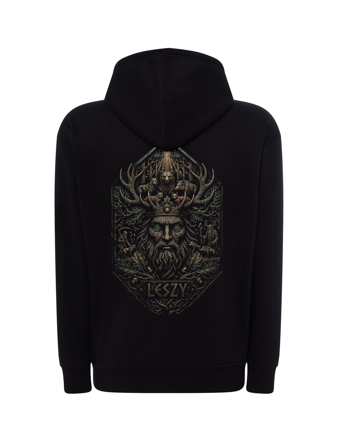 Bluza MĘSKA z kapturem LESZY  / CZARNA