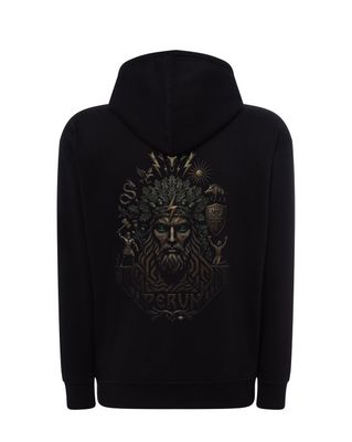 Bluza MĘSKA z kapturem PERUN  / CZARNA