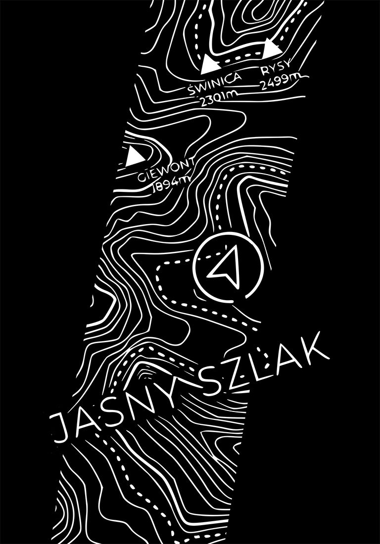 Koszulka MAPA TOPO JASNY SZLAK