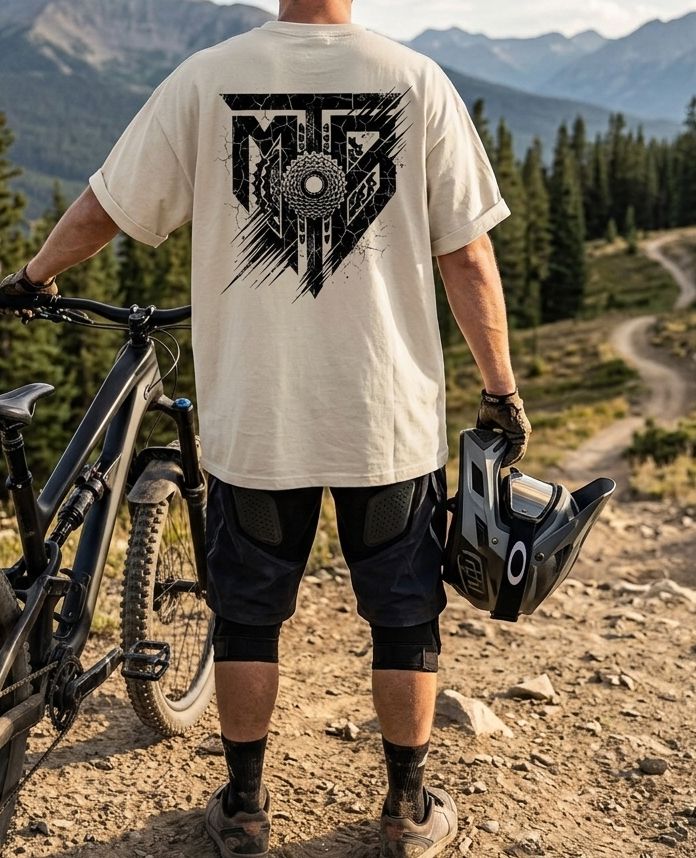 Koszulka MTB oversize / kremowa