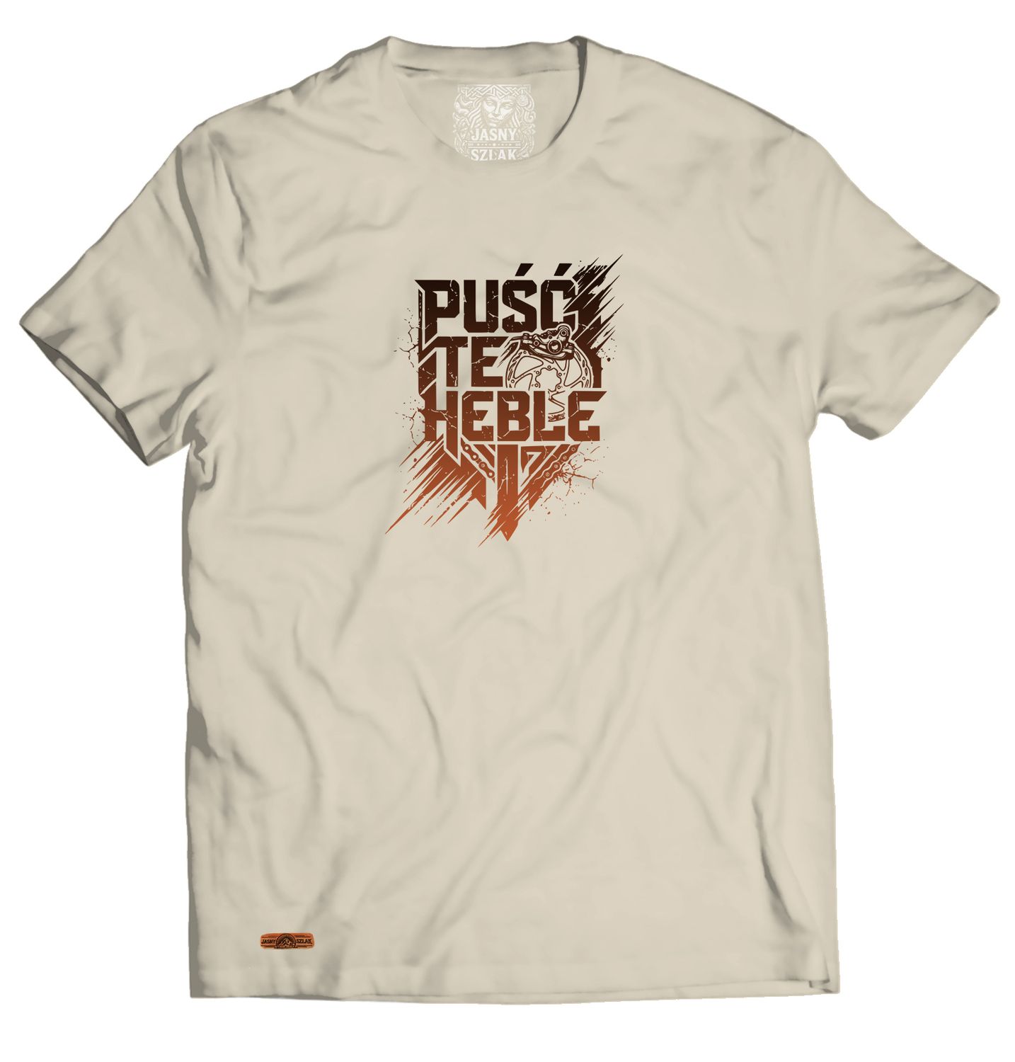 Koszulka PUŚĆ TE HEBLE  oversize / KREMOWA