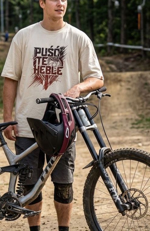 Koszulka PUŚĆ TE HEBLE  oversize / KREMOWA