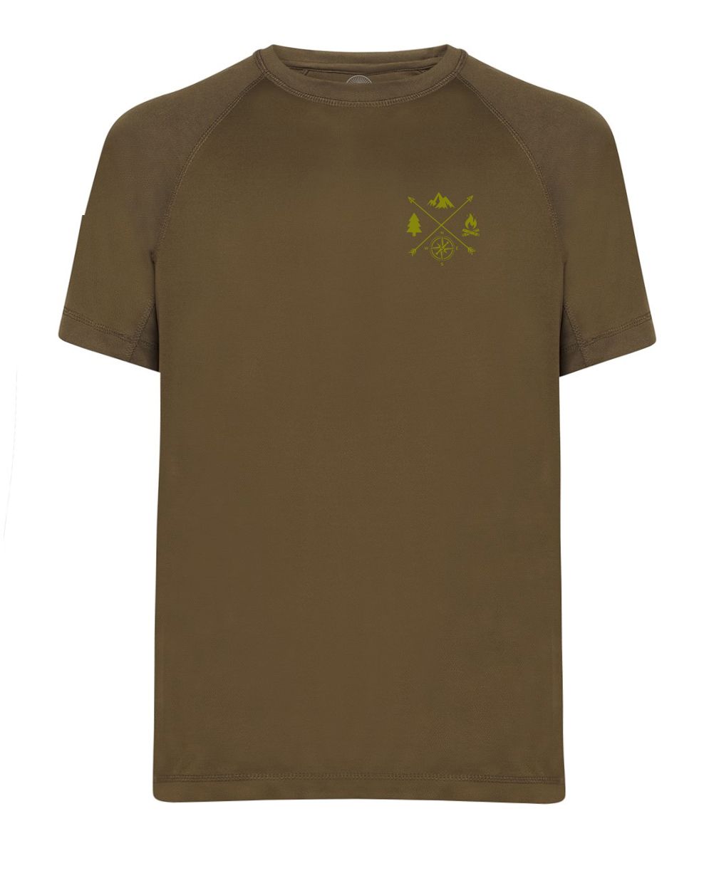 ​Koszulka sportowa szybkoschnąca KIERUNEK / KHAKI