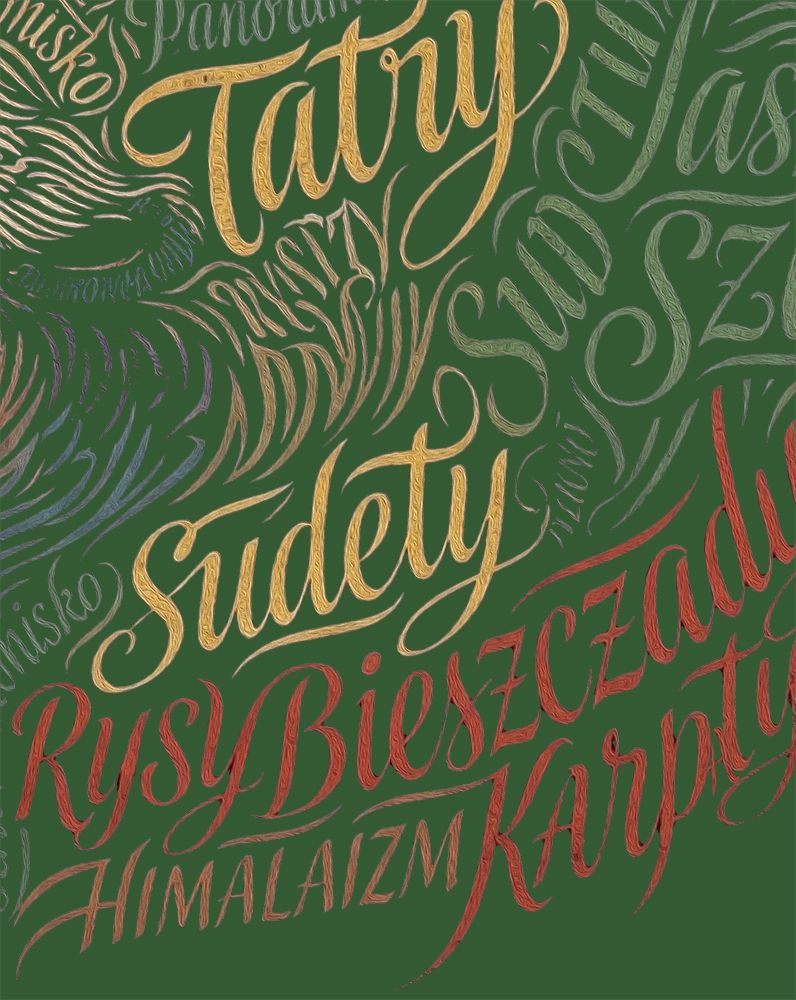 Bluza Wilk napisy / butelkowa zieleń