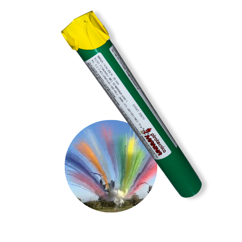 FAJERWERKI W DZIEŃ MG30 ŻÓŁTY kaliber 30mm Dzienne Fajerwerki Żółty Dym