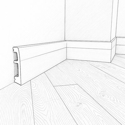 Listwy przypodłogowe pomalowane