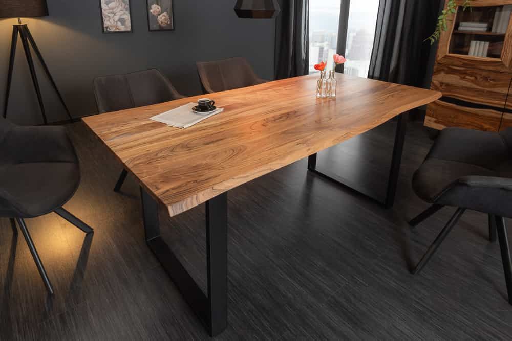 Table de salle à manger MAMMUT 180 cm, bois d'acacia sauvage 26 mm - 43469