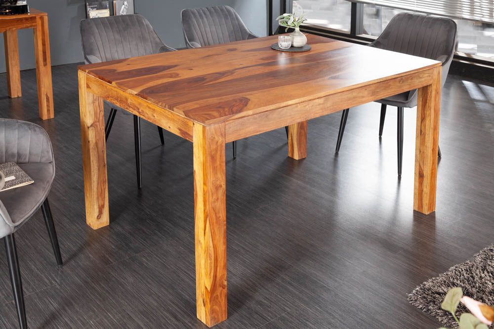 Table de salle à manger LAGOS 135 cm en bois de sheesham - 43752