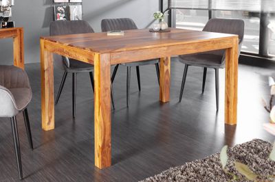 Table de salle à manger LAGOS 120 cm en bois de sheesham naturel - 44048