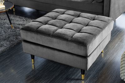 Tabouret COZY VELVET 80 cm velours gris - 43132