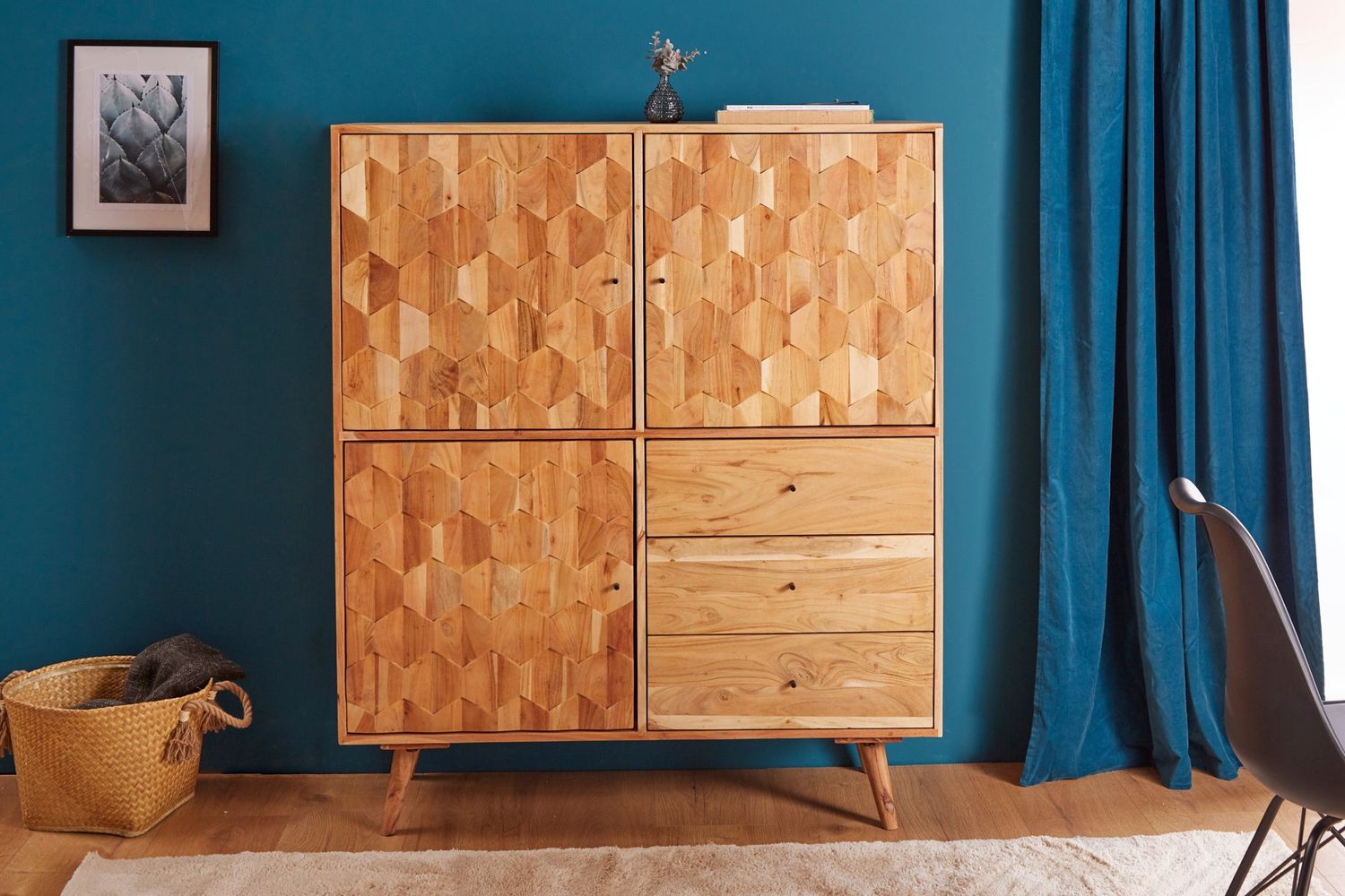 Table haute MYSTIC LIVING 140cm en bois d'acacia - 39941