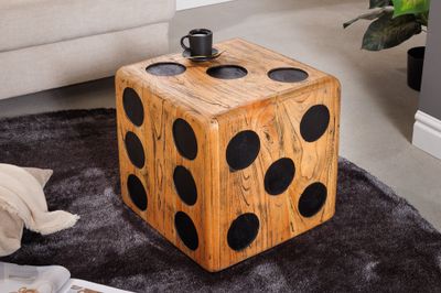 Tabouret d'appoint CUBE 40 cm en bois de mindi naturel - 41811