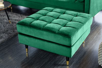 Tabouret COZY VELVET 80cm vert émeraude - 43133