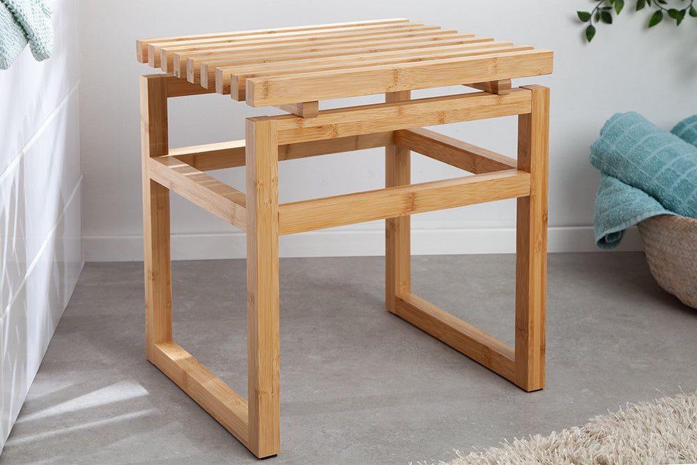 Tabouret LAGOON SPA 40 cm en bambou naturel - 40945