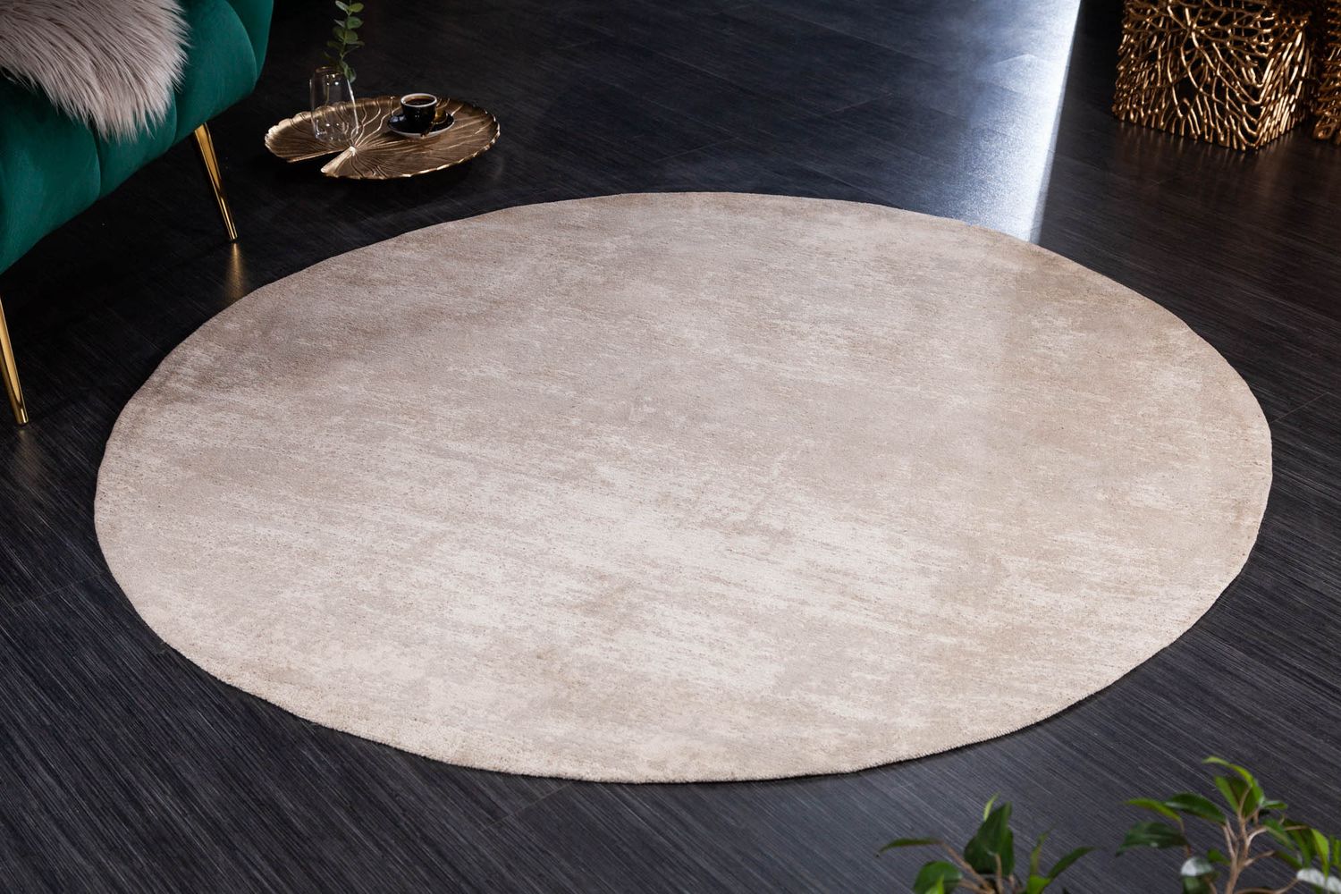 Tapis MODERN ART rond beige 150 cm - 41259