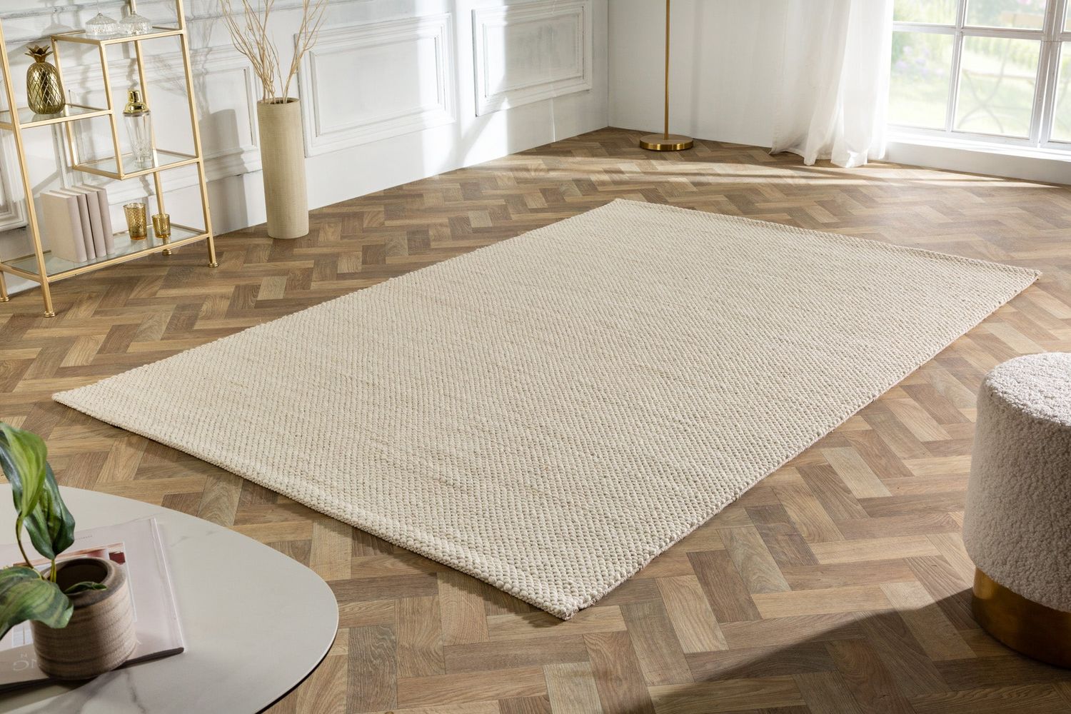 Tapis en laine beige 160x240cm - 41715