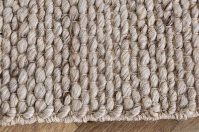 Tapis en laine 160x240cm gris argenté - 41717