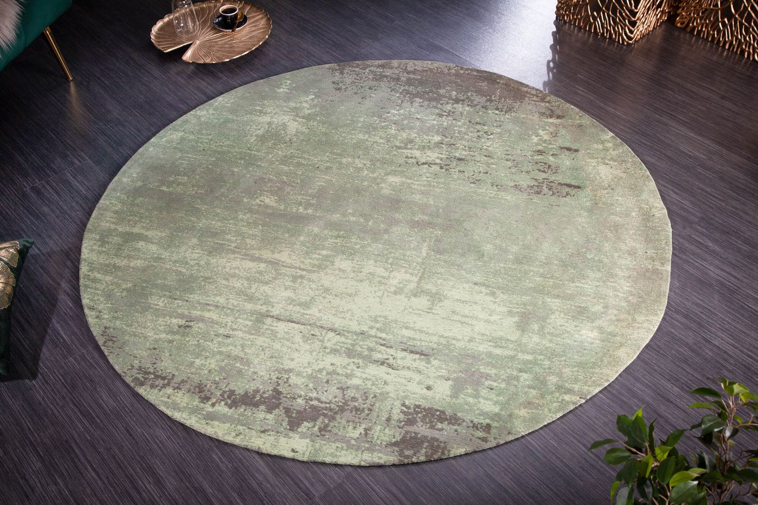 Tapis rond INFINITY HOME 150 cm vert - 41257