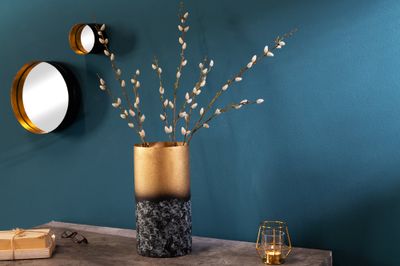 Vase décoratif ABSTRAIT 30 cm patine dorée - 42241