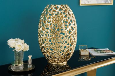 Vase décoratif ABSTRAIT FEUILLE 50cm or - 43218