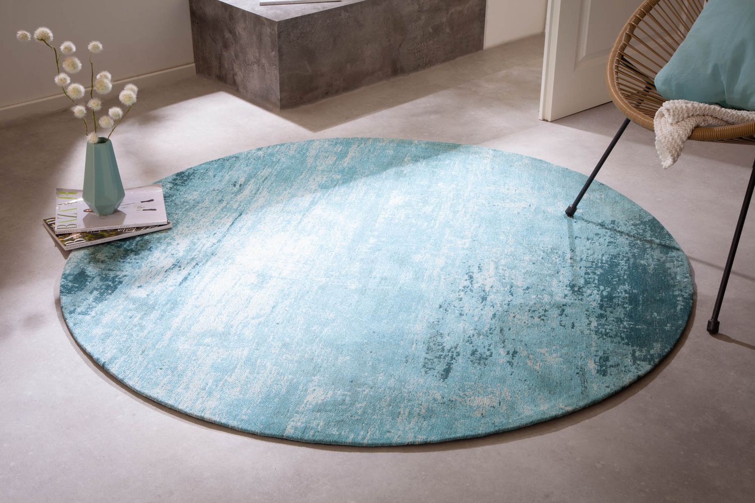 Tapis MODERN ART rond 150 cm turquoise - 41263