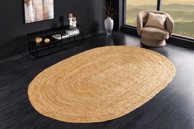 Tapis PURE NATURE 160x230cm jute naturel ovale - 44436