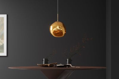 Suspension LIQUID DIAMOND 35cm verre doré - 46017