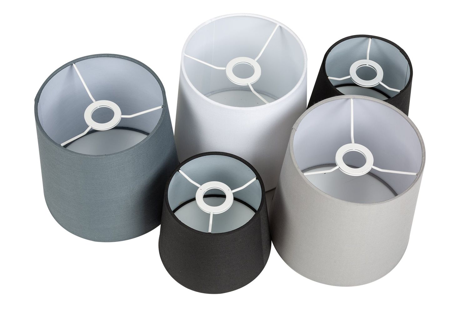 Suspension LEVELS, ensemble de 5 abat-jour noir, gris et blanc - 40694