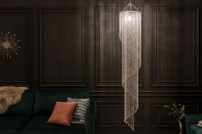 Suspension BIG STRASS L 160x30cm acrylique transparent - 1541