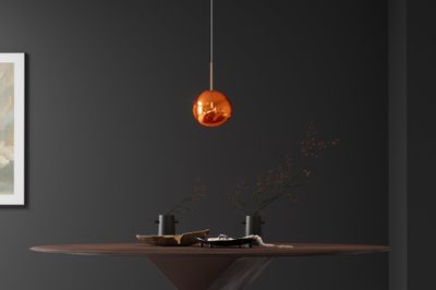 Suspension LIQUID DIAMOND 20 cm en verre et cuivre - 46015