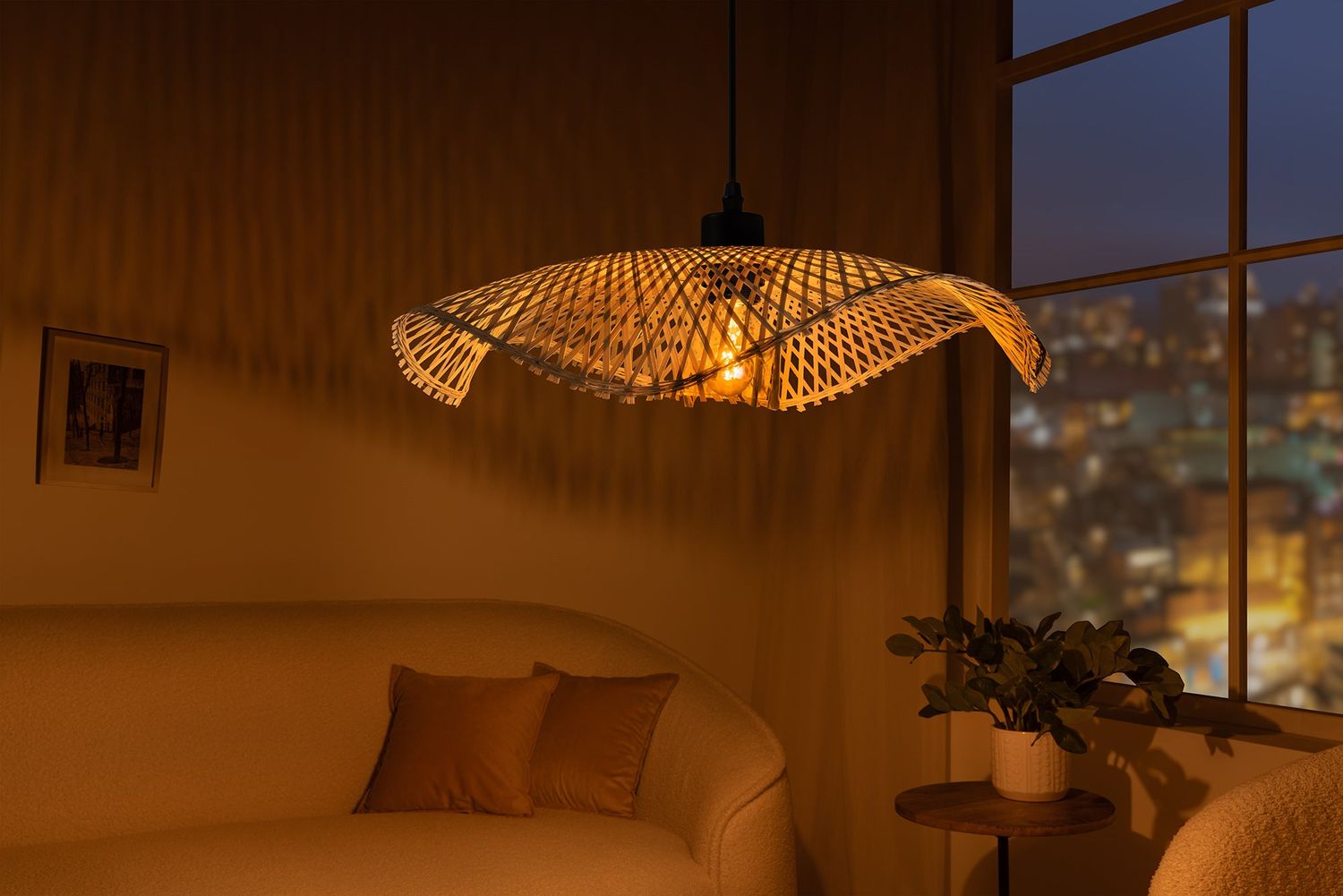 Suspension ORGANIC LIVING 50cm bambou naturel - 44520