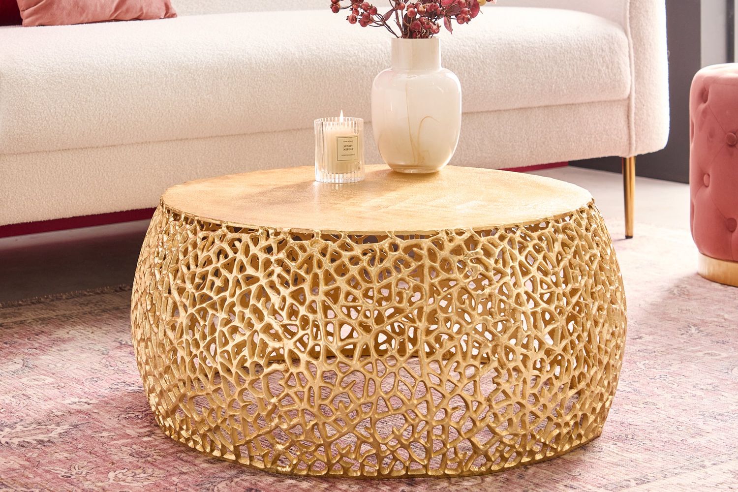 Table basse ABSTRACT LEAF 75cm or - 43227