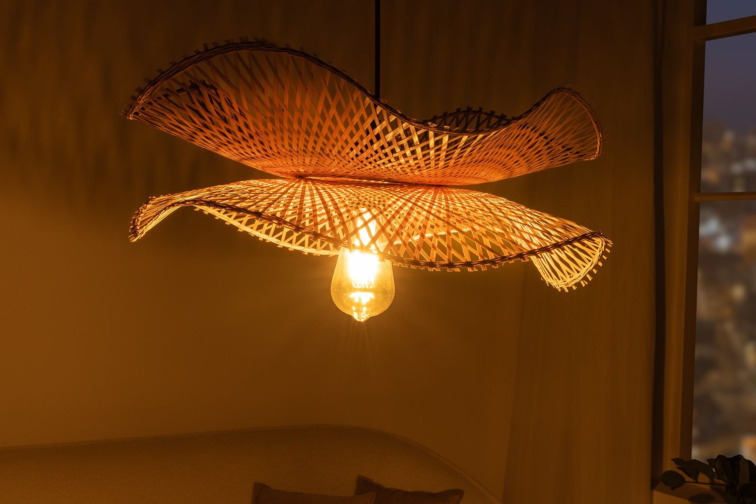 Suspension ORGANIC LIVING 50 cm bambou naturel - 44522