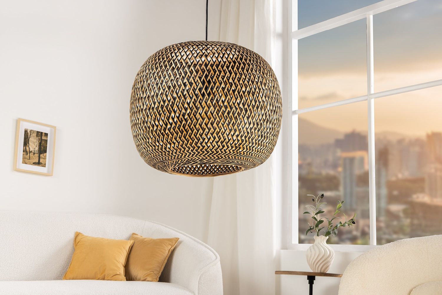 Suspension ORGANIC LIVING 45 cm en bambou naturel - 40589