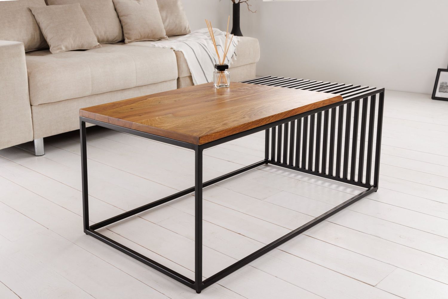 Table basse ARCHITECTURE 100 cm en bois de sheesham - 43118