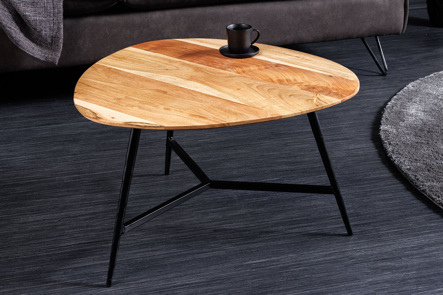 Table basse BEAUTÉ PAR LA NATURE 60 cm en bois d'acacia - 43740