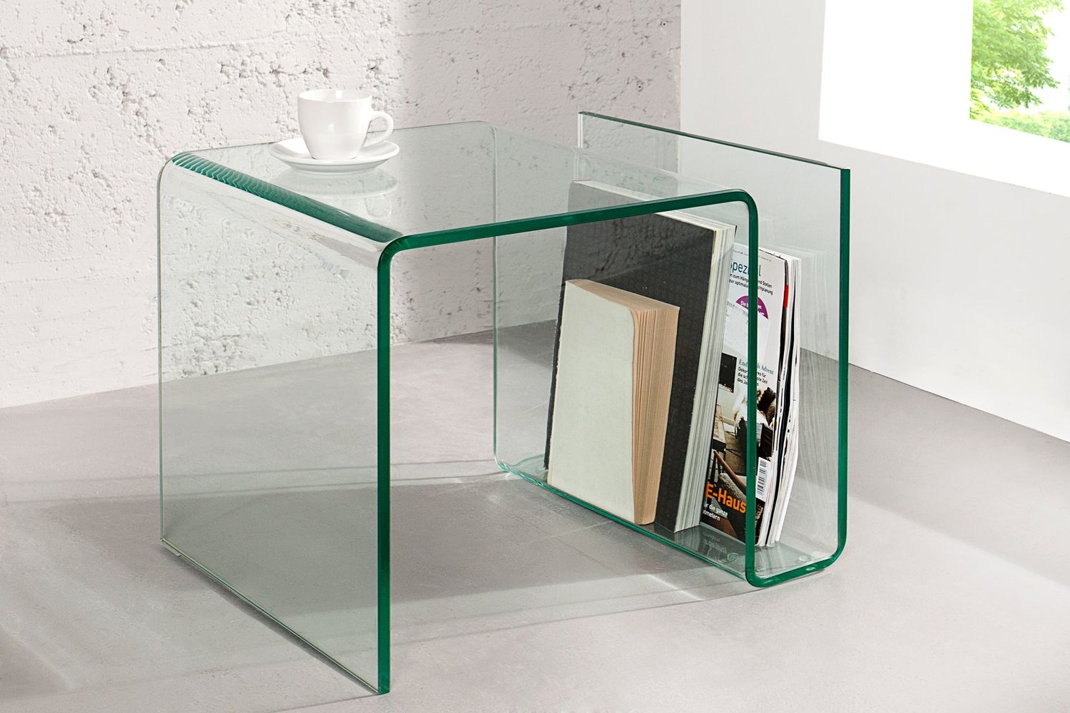 Table basse FANTOME 50 cm, plateau en verre trempé 12 mm - 22860