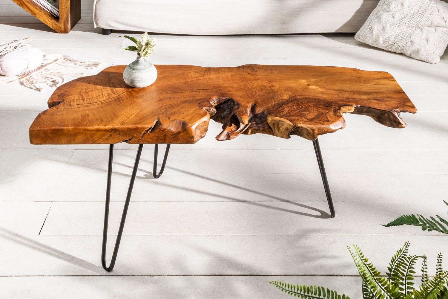 Table basse WILD 100 cm en teck - 38797
