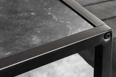 Table de bar SLIM LINE 120 cm aspect marbre noir - 44736