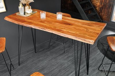 Table de bar MAMMUT 140 cm, bois d'acacia 35 mm - 43670