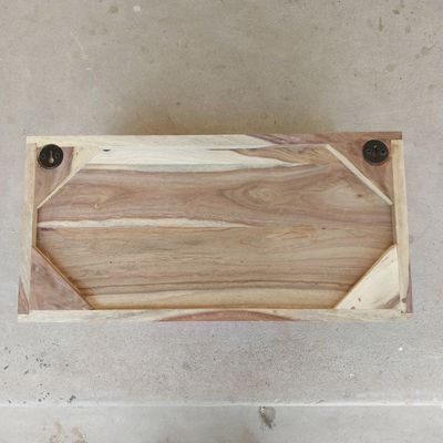 Table de chevet AMAZONAS 50cm suspendue en bois d'acacia - 43934