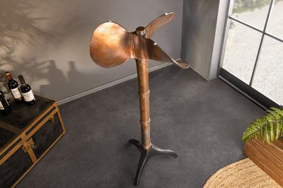 Table de bar OCEAN 100cm avec étagère en cuivre sans plateau en verre - 43955