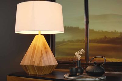 Lampe de table DIAMOND 60 cm en bois de teck - 43848