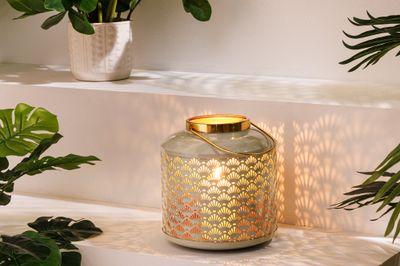 Lanterne CANDLELIGHT 20 cm, lot de 2, vert pastel - 43828