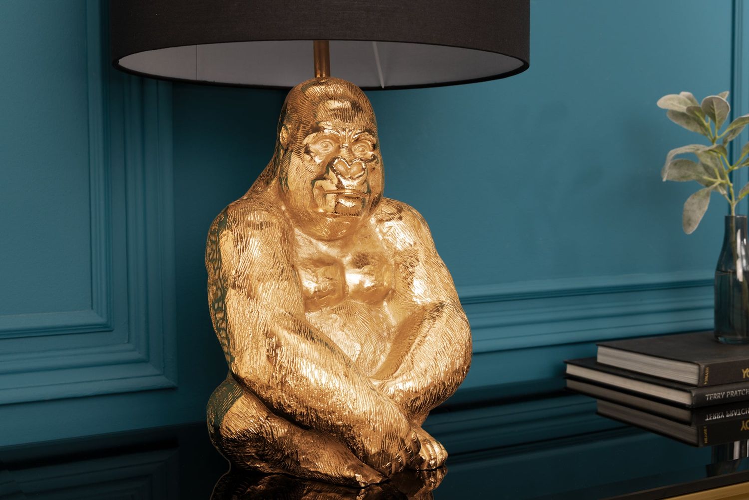 Lampe GORILLA 60cm dorée sans abat-jour - 43193
