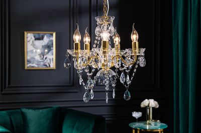 Lustre DIAMONDS 5 bras doré - 43169