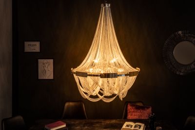 Lustre ROYAL 70 cm aluminium argenté - 39096