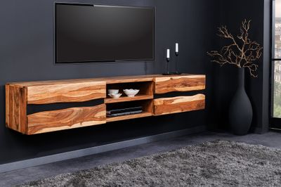 Meuble TV AMAZONAS 160cm suspendu en bois de sheesham - 43707