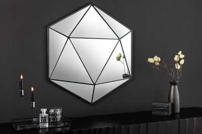 Miroir mural DIAMOND 60 cm noir - 43824